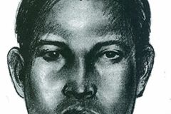 A sketch of the buttocks-groping suspect